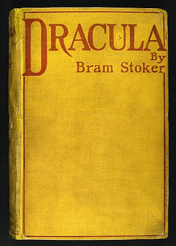 طرح جلد اولین چاپ دراکولا اثر برام استوکر